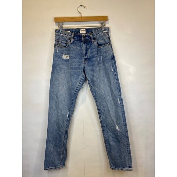 Todd Snyder Men's 28x32 Slim Fit Selvedge Jean Medium Wash Distressed GUC - Picture 1 of 8